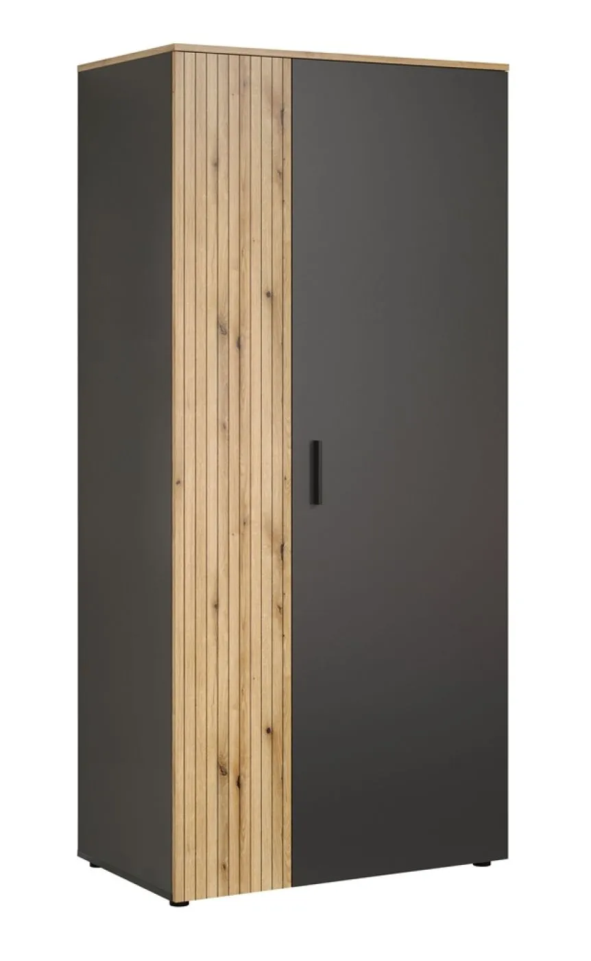 Garderobenschrank Esteban 1 | Anthrazit / Coast Evoke Oak