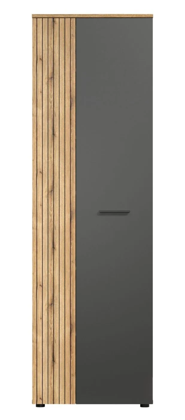 Garderobenschrank Esteban | Anthrazit / Coast Evoke Oak