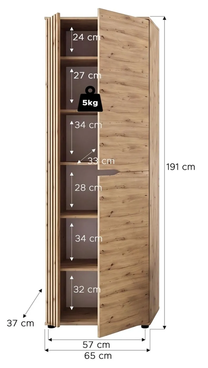 Garderobenschrank Keno | Artisan Eiche