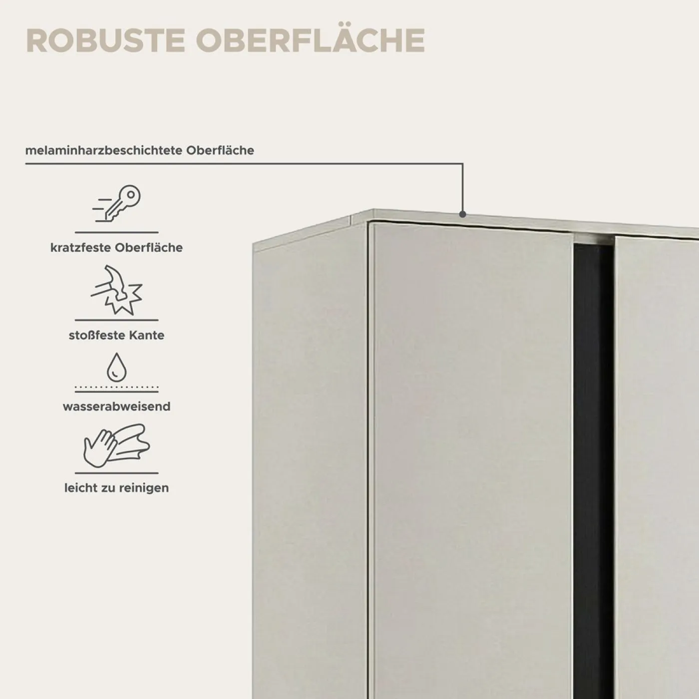 Garderobenschrank Kleiderschrank Amara | 2-türig | Kaschmir