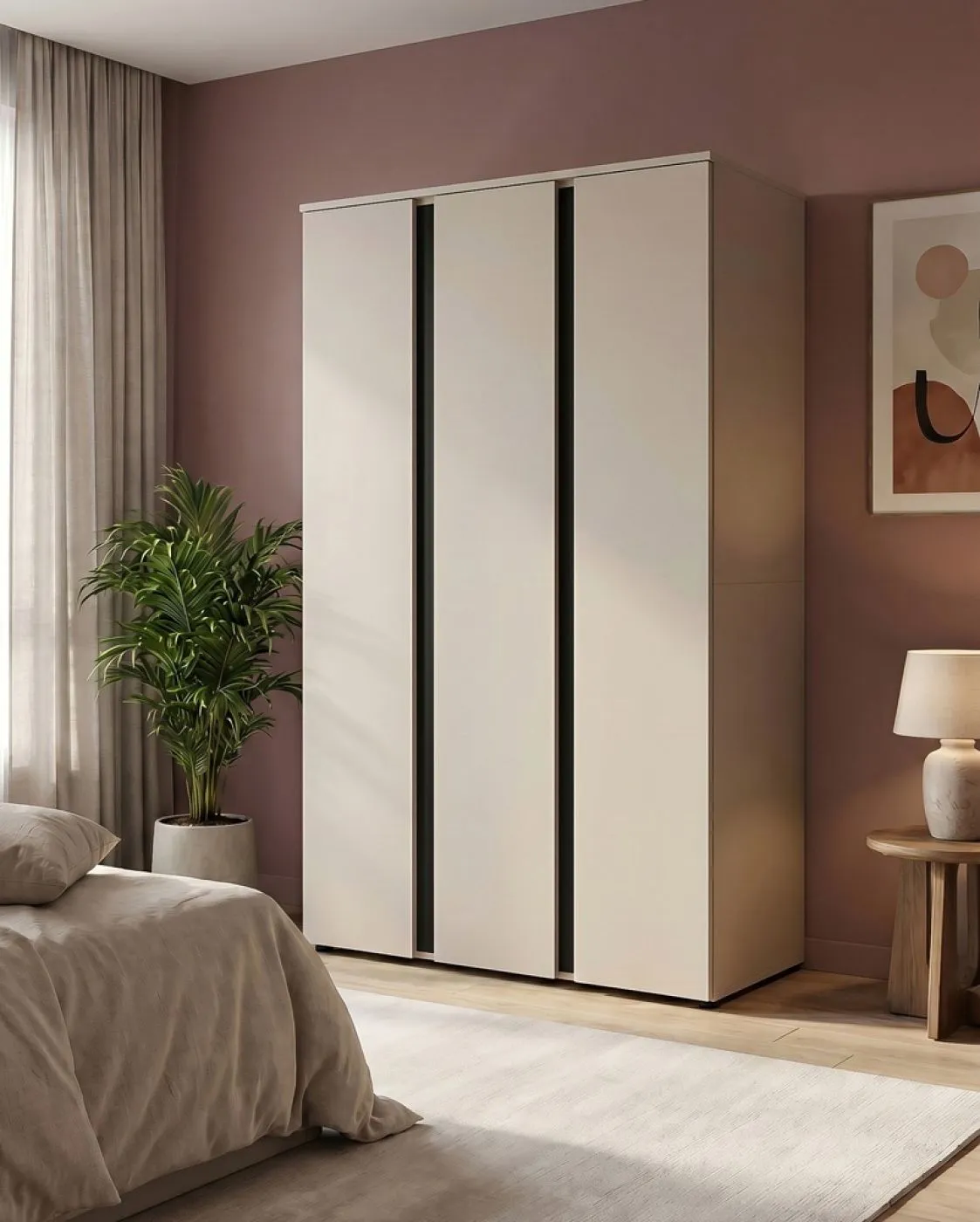 Garderobenschrank Kleiderschrank Amara | 3-türig | Kaschmir