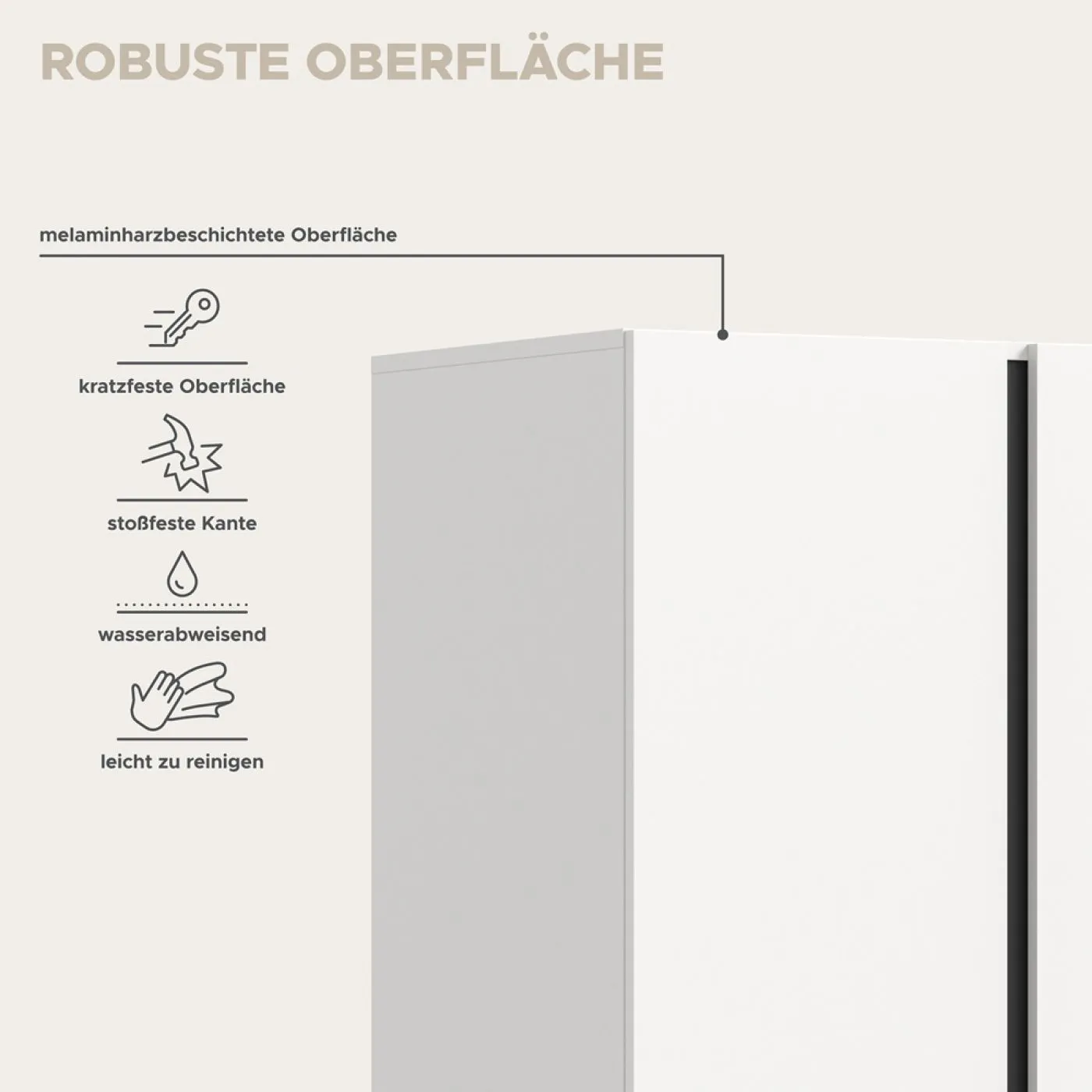 Garderobenschrank Kleiderschrank Anga | 2-teilig | weiß