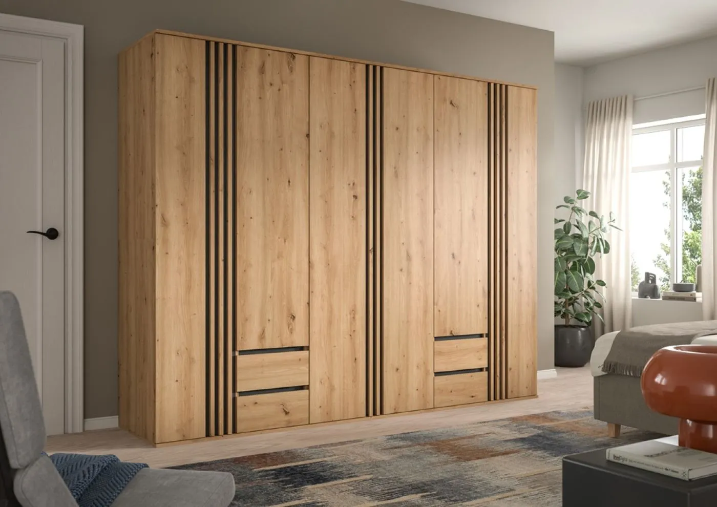 Garderobenschrank Kleiderschrank Tofta | 3-teilig | Artisan Eiche