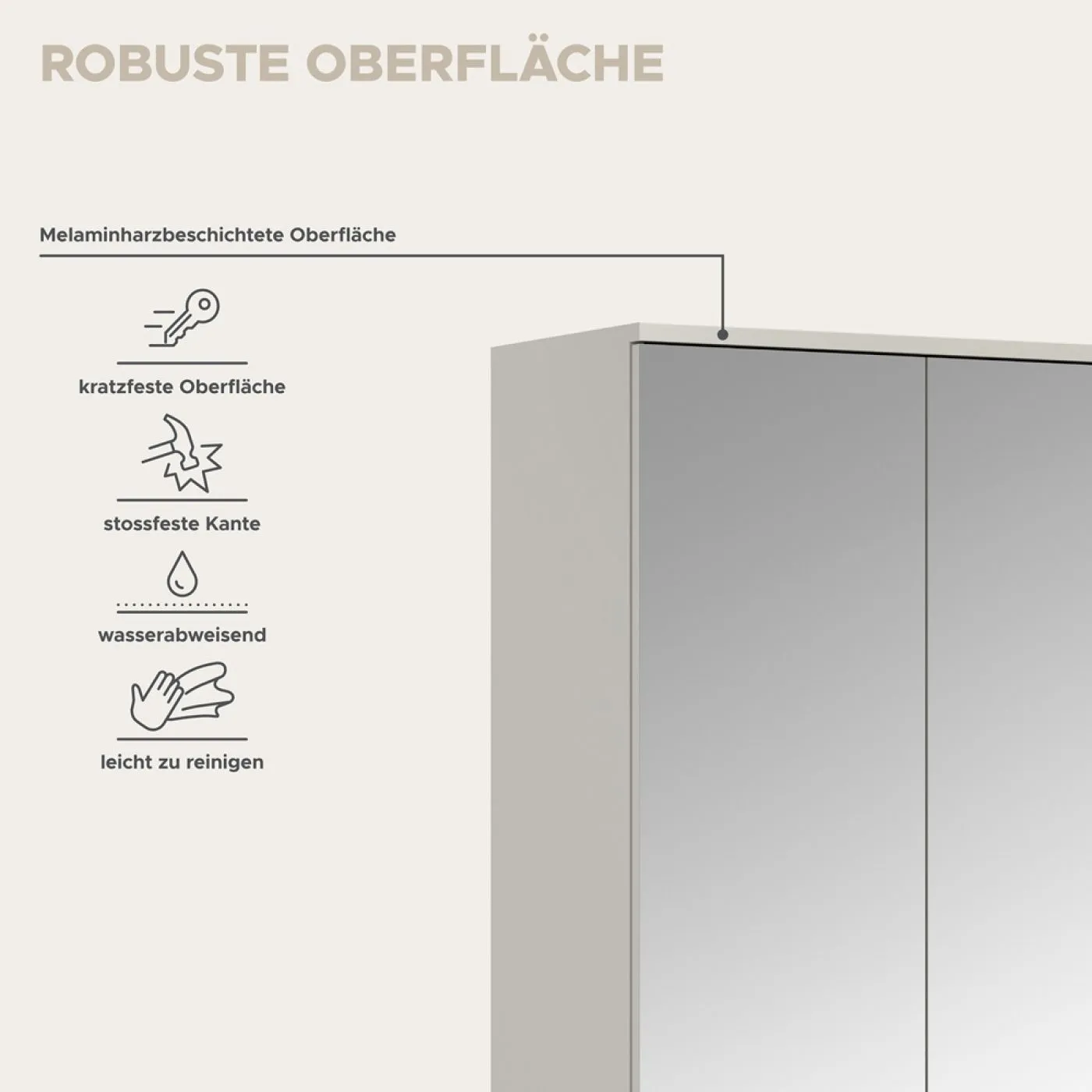 Garderobenschrank Projekt X 1 | Kombination | Kaschmir | 2-teilig