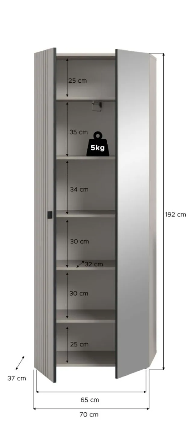 Garderobenschrank Station | Kaschmir