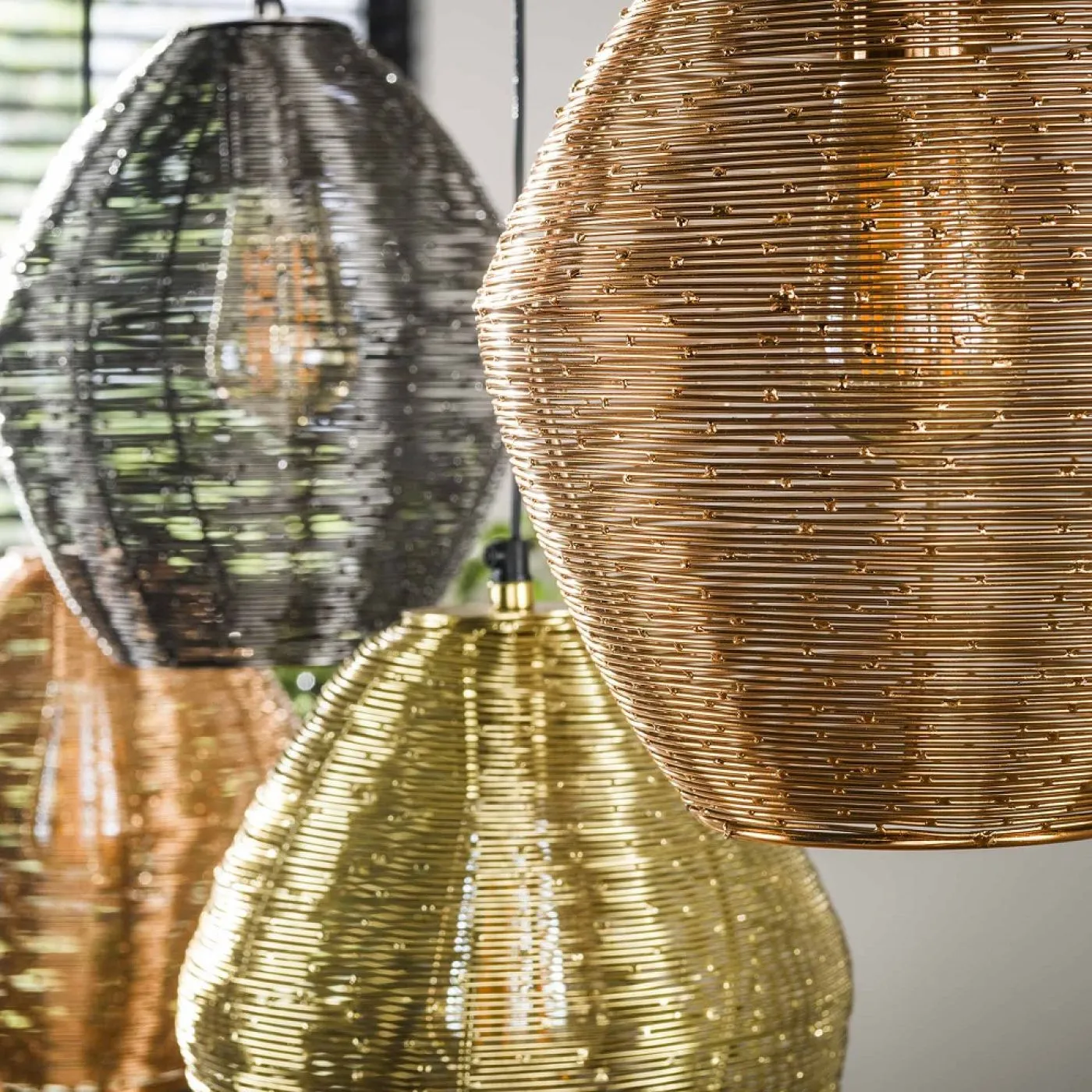 Hängelampe Hive 5 Leuchten | Metall | verschiedene Farben