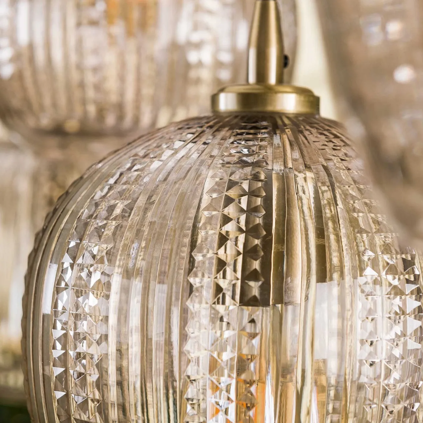 Hängelampe Iris | 5 Leuchten | Diamond Glas