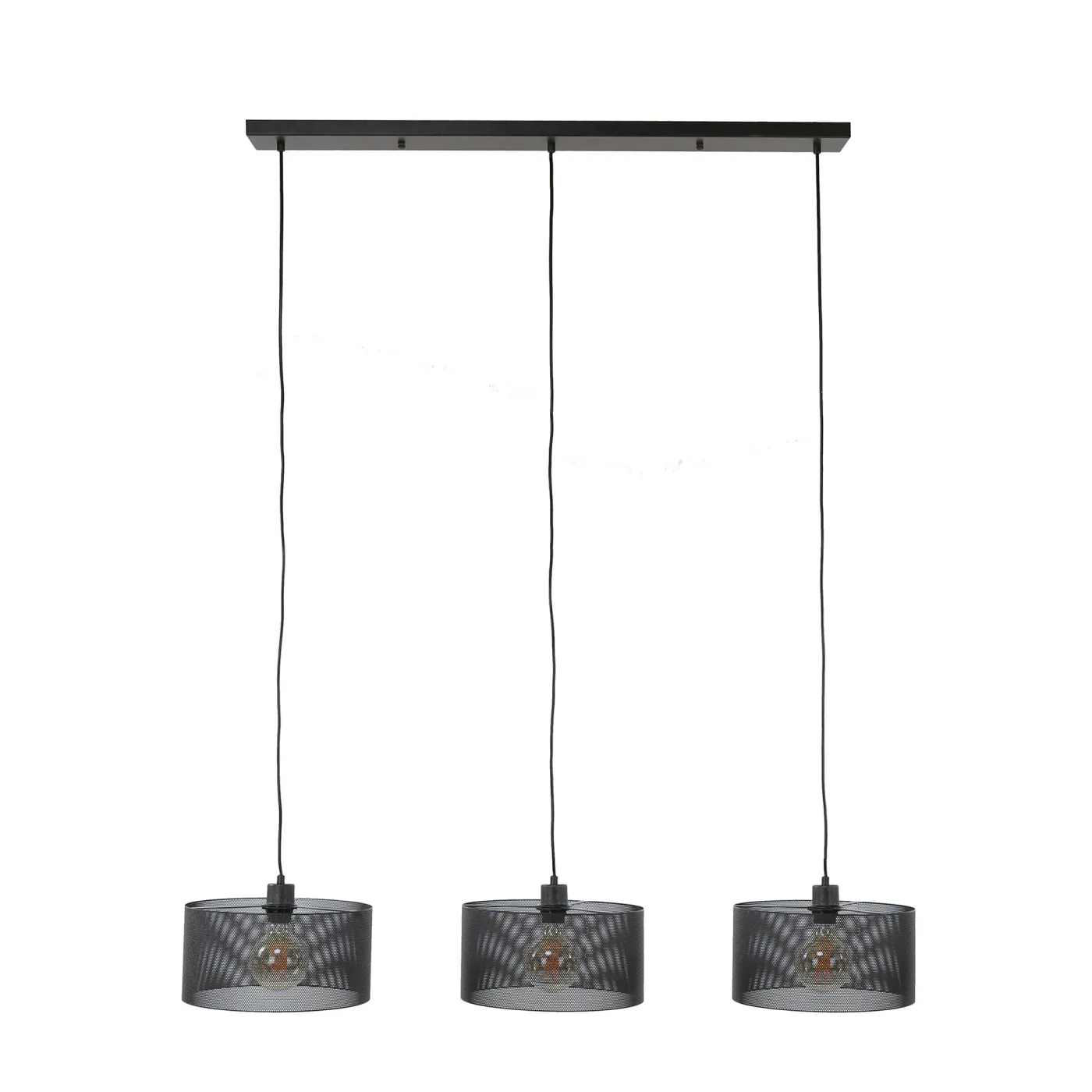 Hängelampe Kyan | 3 Leuchten | Metall | schwarz