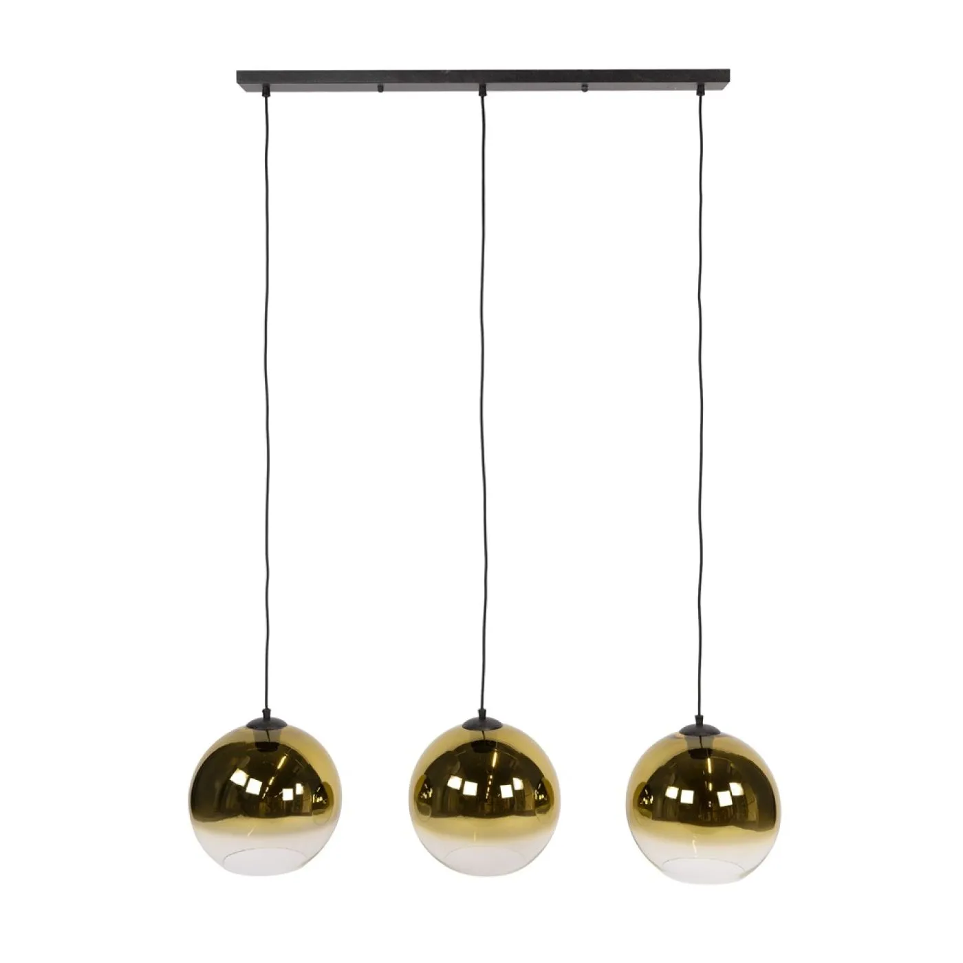 Hängelampe Khons 4 | 3 Leuchten | Glas | Gold