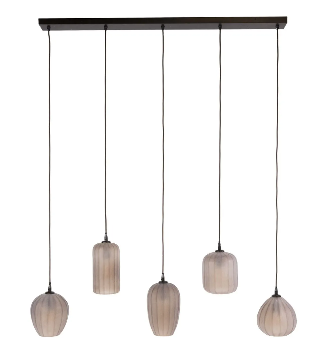 Hängelampe Rondo | 5 Leuchten | Sienna braun-frosted