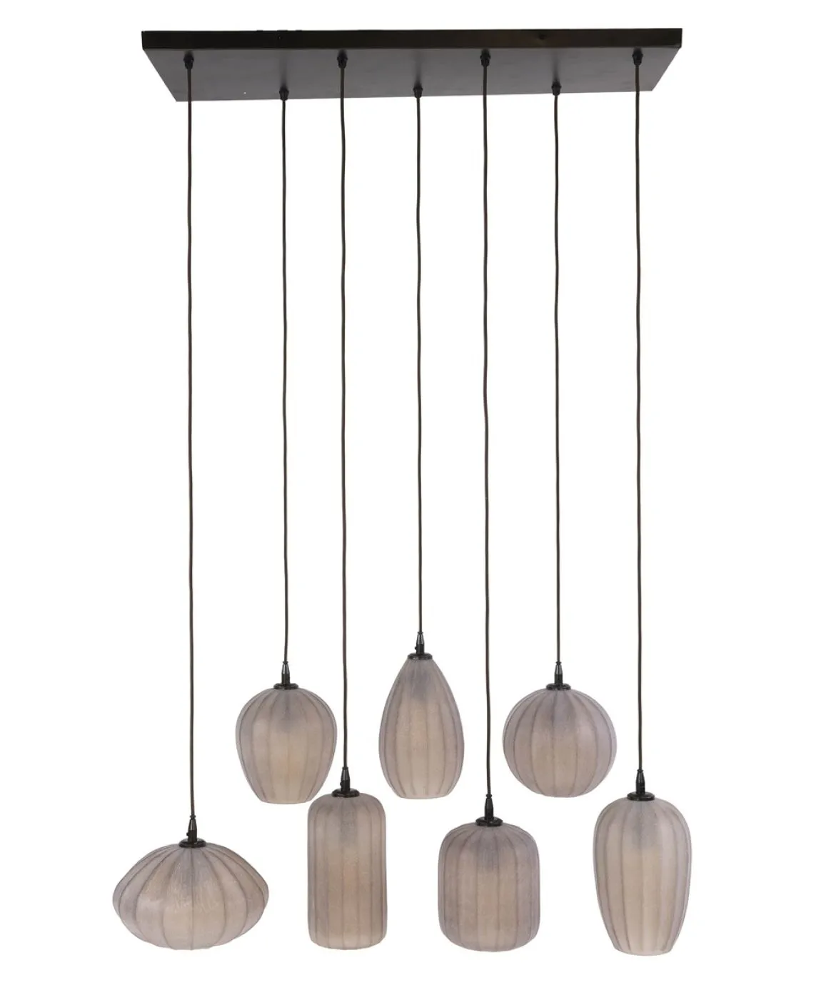 Hängelampe Rondo | 7 Leuchten | Sienna braun-frosted