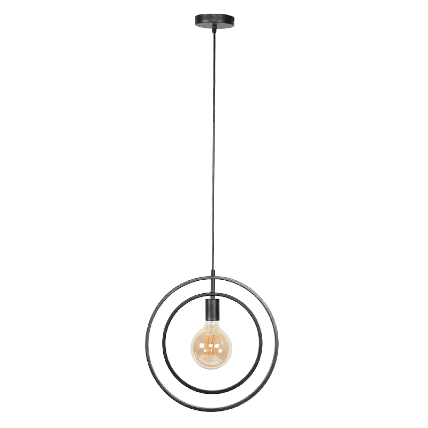 Hängelampe Vejin 1 Leuchte | Metallringe | Charcoal grau