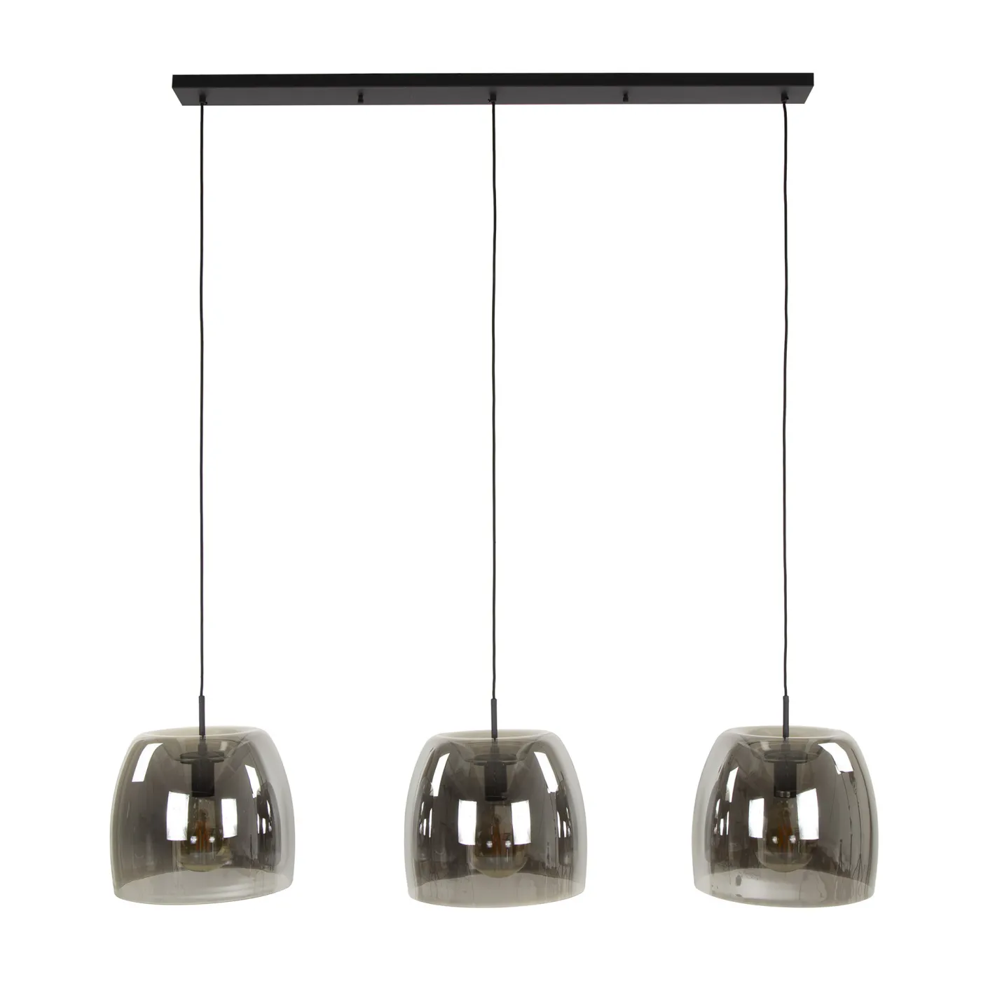 Hängelampen Mace | 3 Leuchten | Glas | rauchgrau