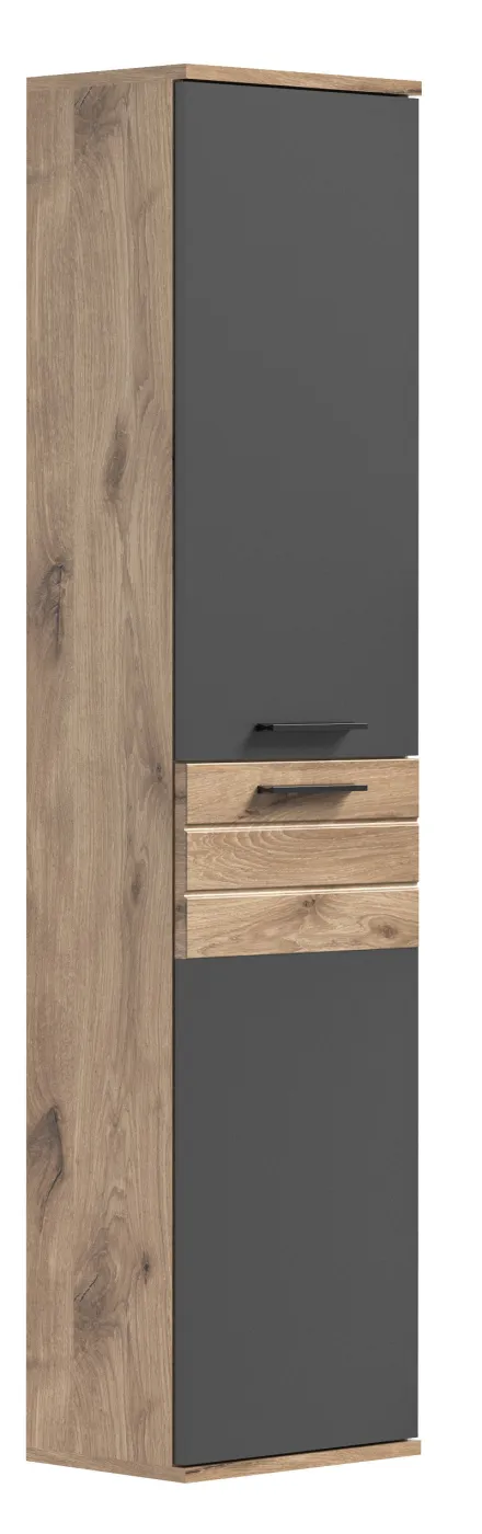 Hängeschrank groß Mason | Nox Oak / Basalt grau