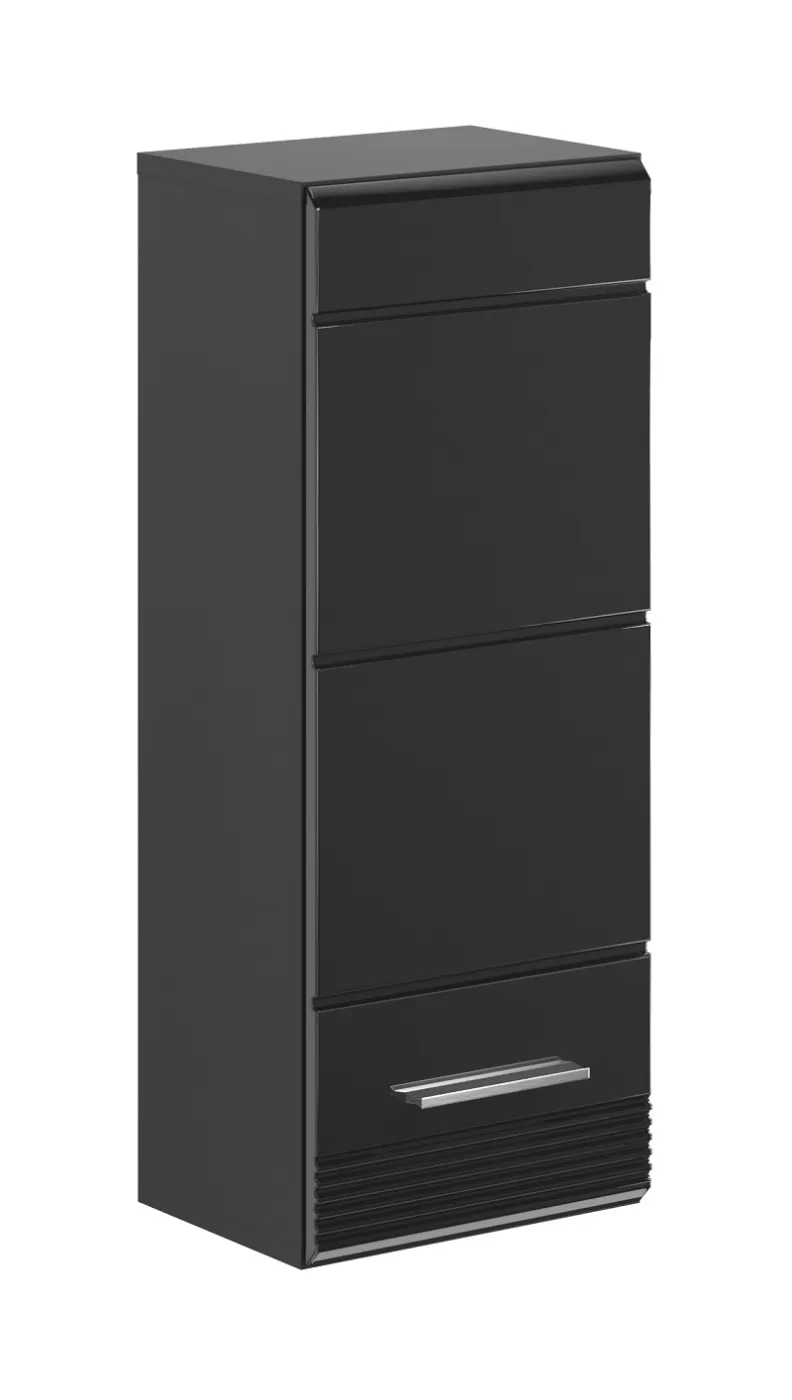 Hängeschrank Linus | schwarz Hochglanz