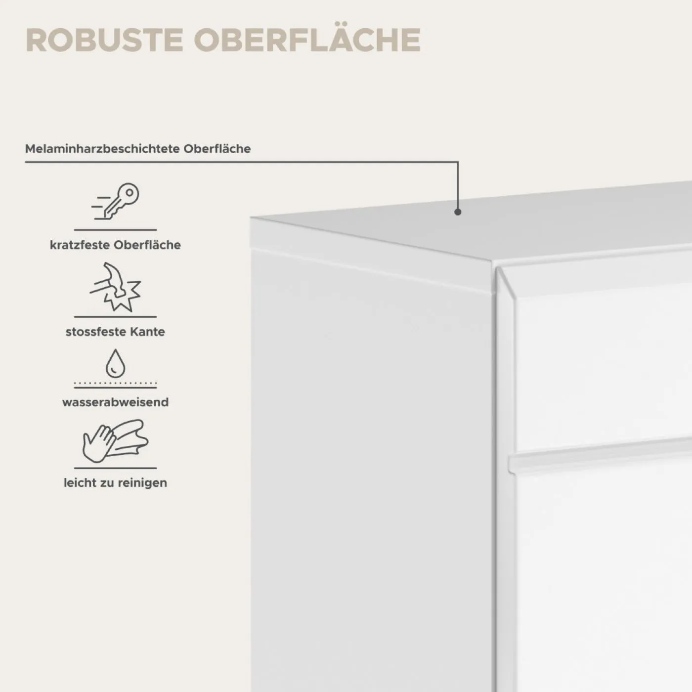 Hängeschrank Linus | weiß Hochglanz