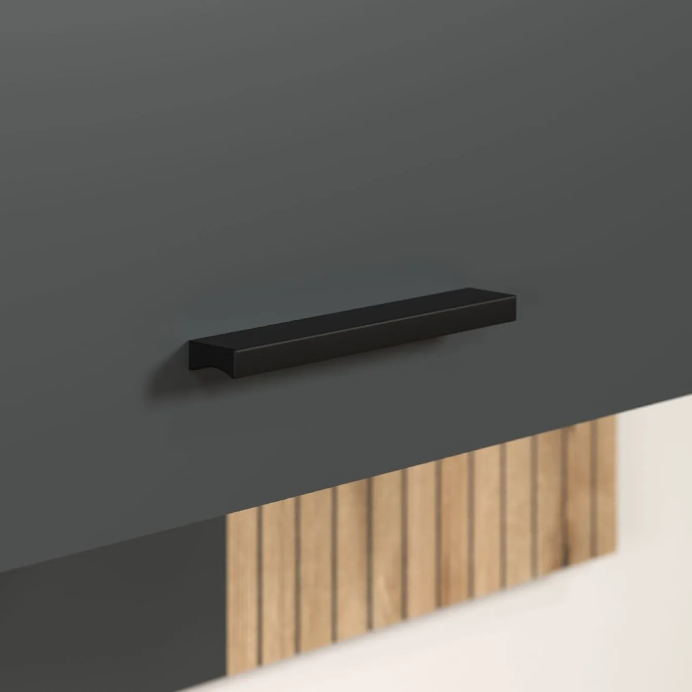 Hängeschrank Regal Baggio | Anthrazit / Coast Evoke Oak