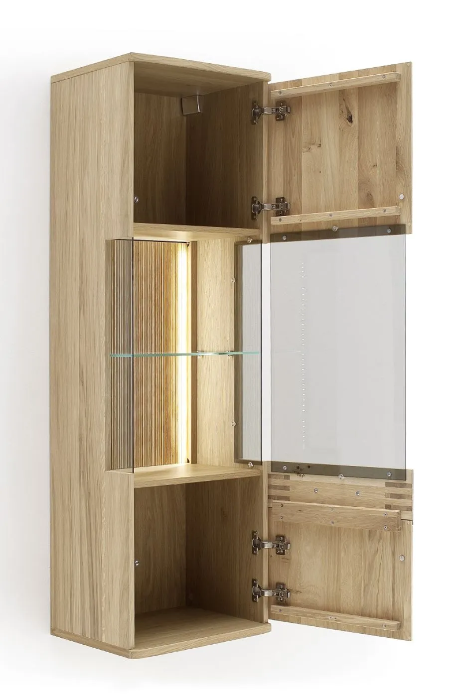 Hängevitrine Salvador | Eiche Bianco | ohne Beleuchtung