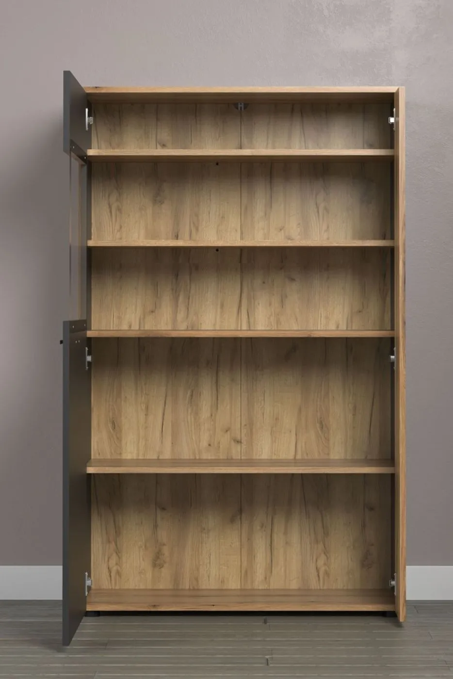 Highboard Esteban 1 | Anthrazit / Coast Evoke Oak