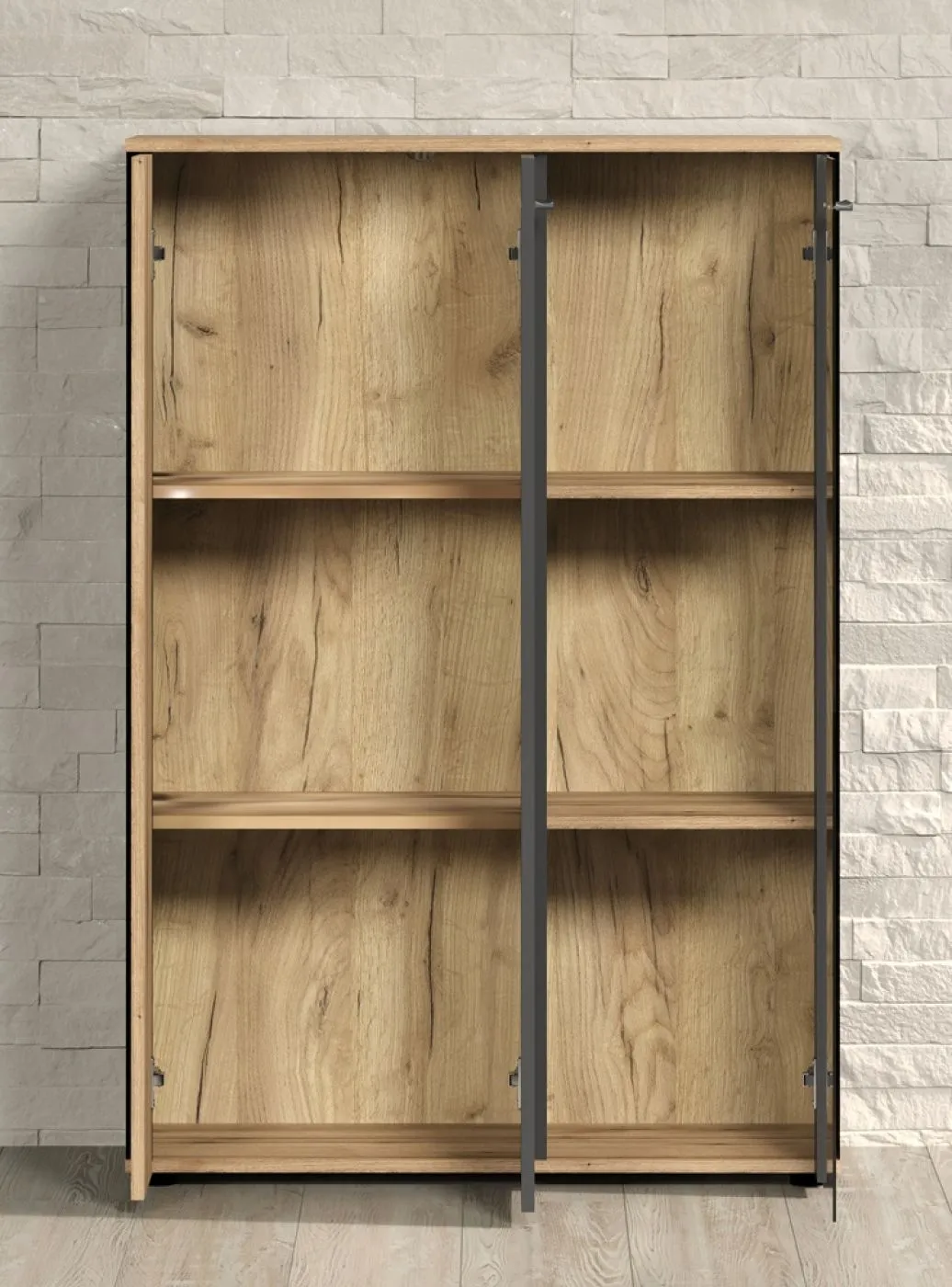 Highboard Esteban | Anthrazit / Coast Evoke Oak