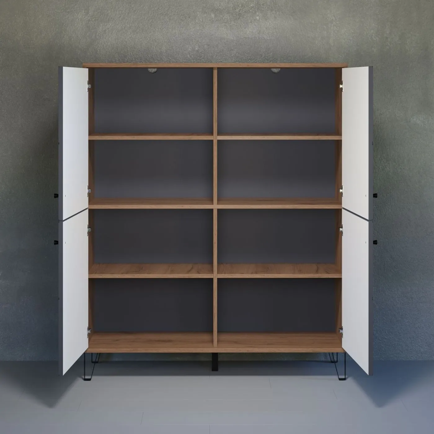 Highboard Montez | Eiche Kraft Gold / Graphite