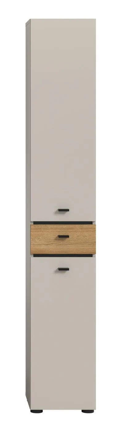 Hochschrank Aqua | Kaschmir / Evoke Oak