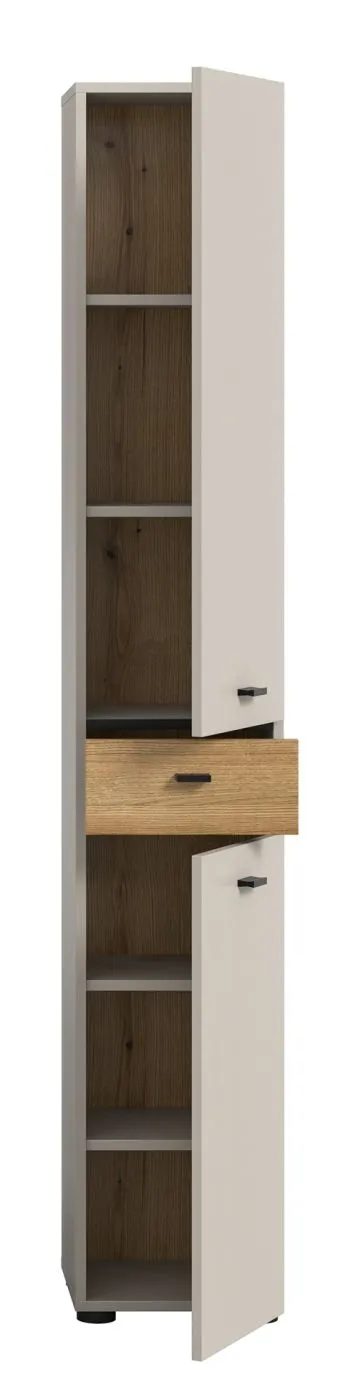 Hochschrank Aqua | Kaschmir / Evoke Oak