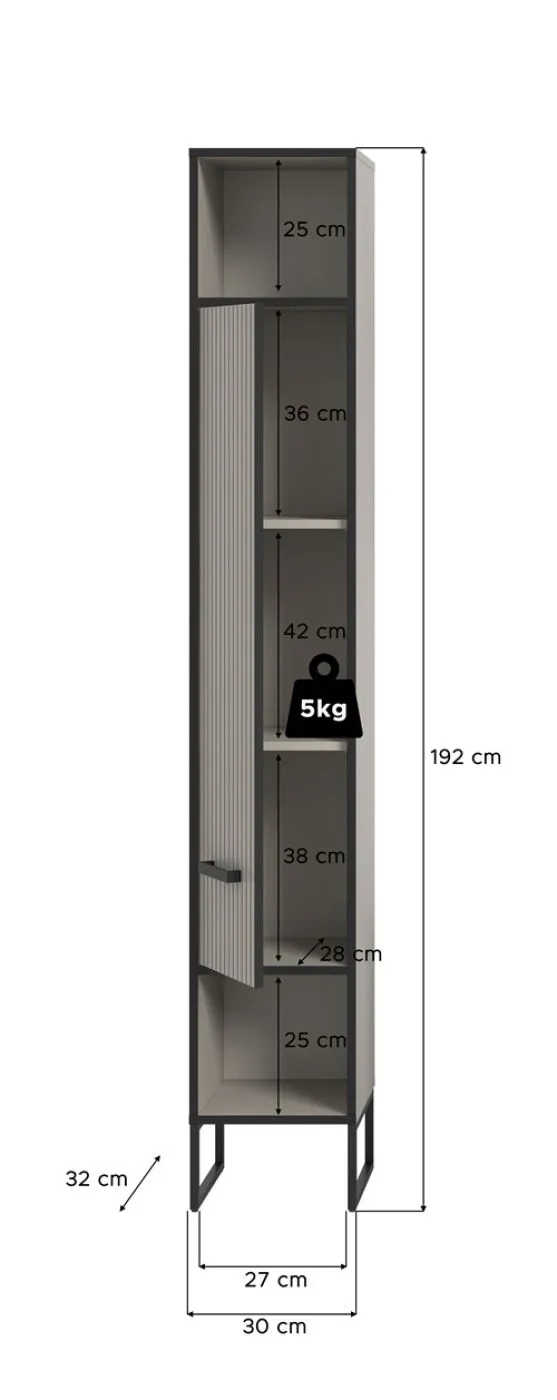 Hochschrank Bagno | Kaschmir