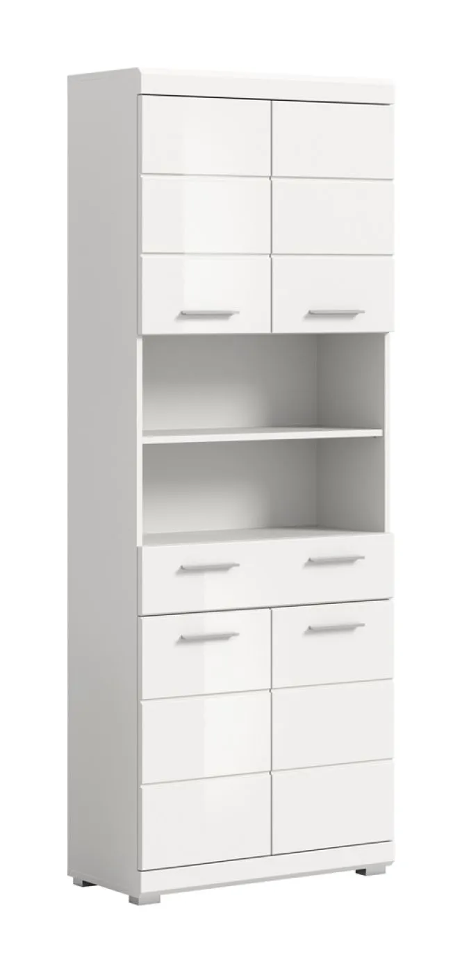 Hochschrank breit Scout 2 | weiß Hochglanz / weiß