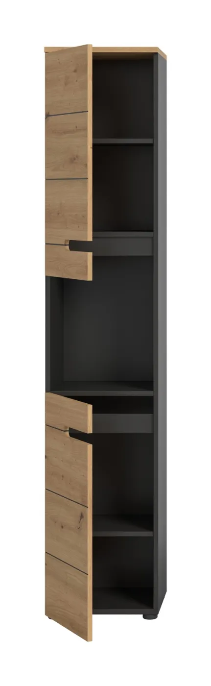 Hochschrank Canu | Artisan Eiche / Basalt grau