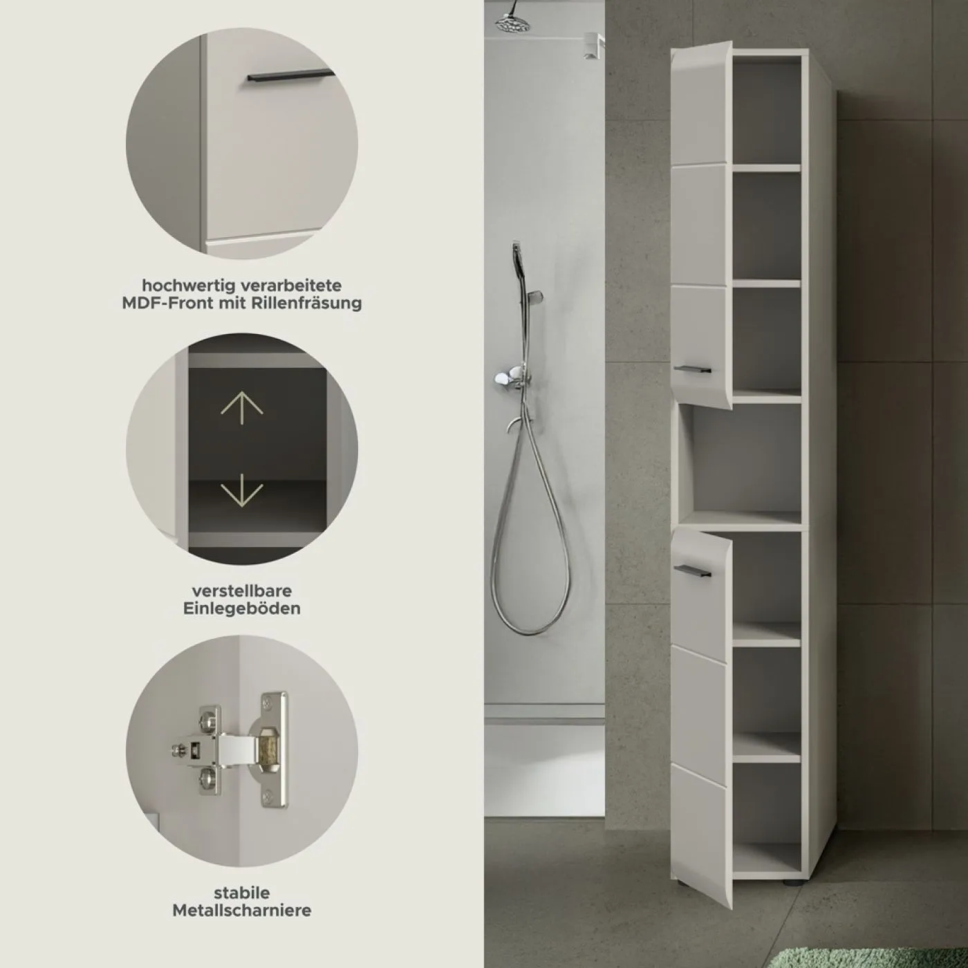 Hochschrank Ice | Kaschmir