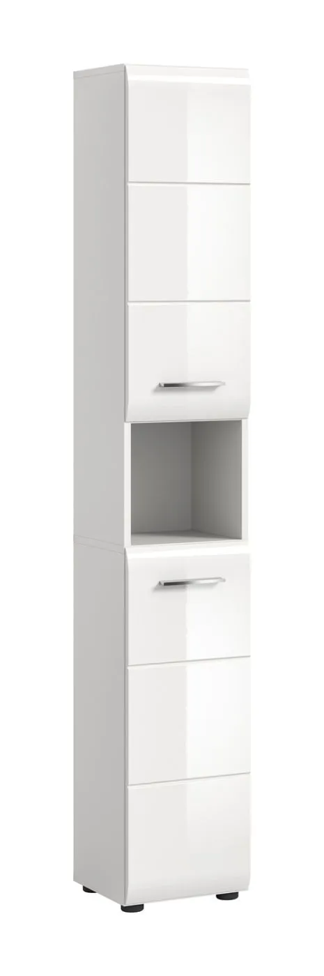 Hochschrank Ice | weiß / weiß Hochglanz
