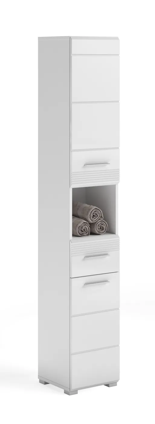 Hochschrank Linus | weiß Hochglanz