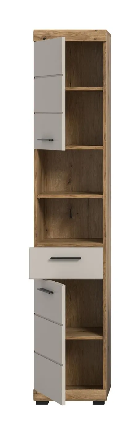 Hochschrank Scout | mit Schubkasten | Kaschmir / Evoak Oak