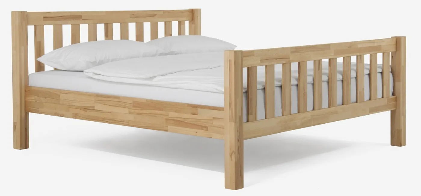 Holzbett massiv Bondi | Kernbuche geölt | 90x200