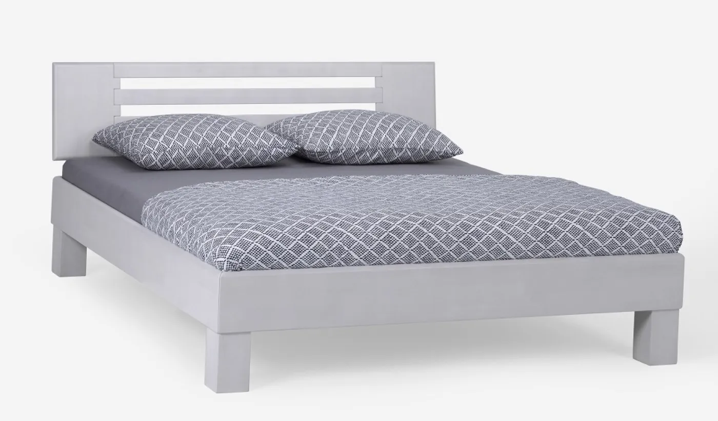 Holzbett massiv Dahlia | Buche weiß lackiert | 160x220 | Kopfteil 2
