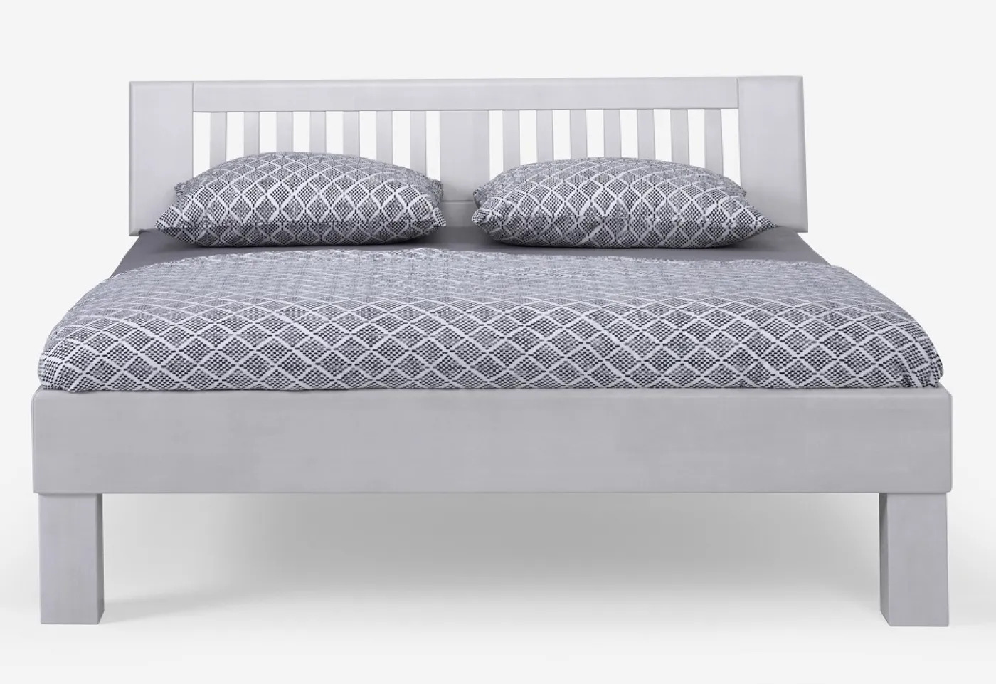 Holzbett massiv Dahlia | Buche weiß lackiert | 200x200 | Kopfteil 3