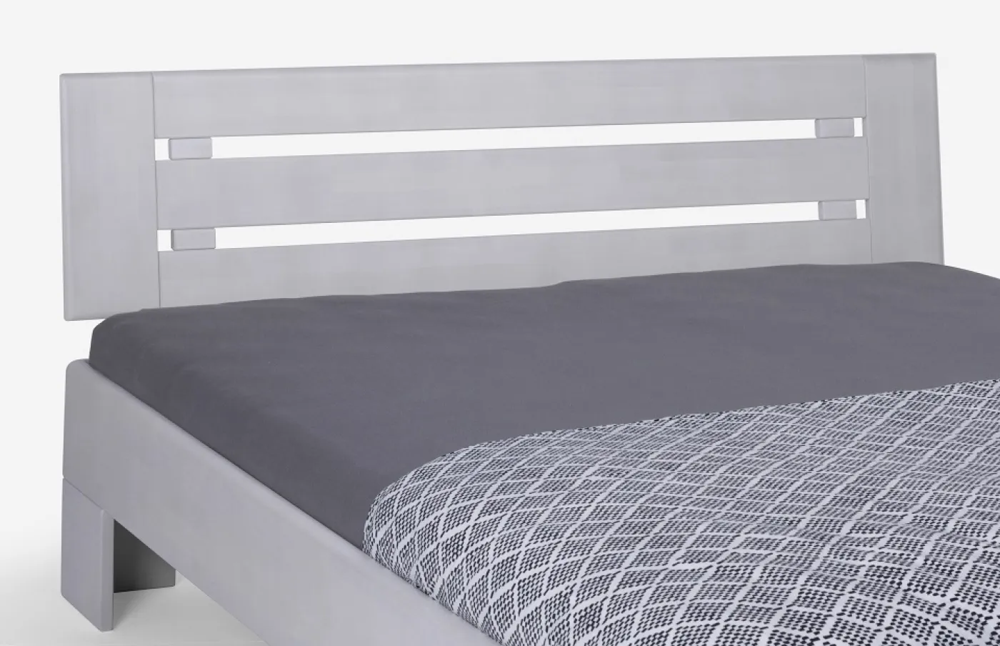 Holzbett massiv Dahlia | Buche weiß lackiert | 200x220 | Kopfteil 4