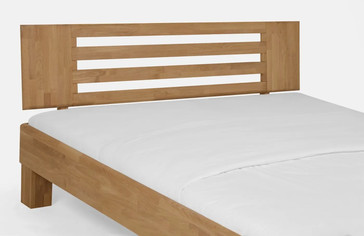 Holzbett massiv Dahlia | Wildeiche Honig geölt | 140x210 | Kopfteil 2