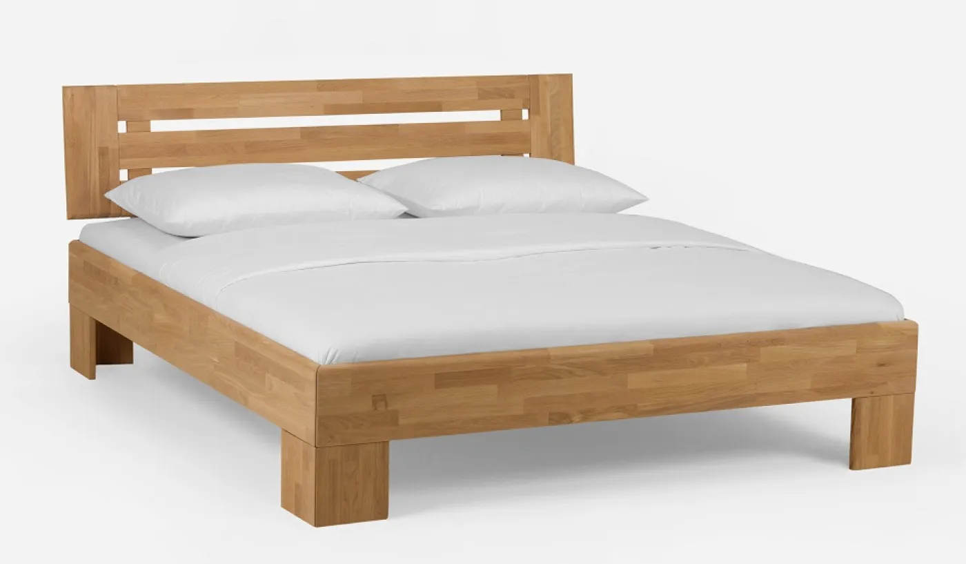 Holzbett massiv Dahlia | Wildeiche Honig geölt | 160x210 | Kopfteil 3