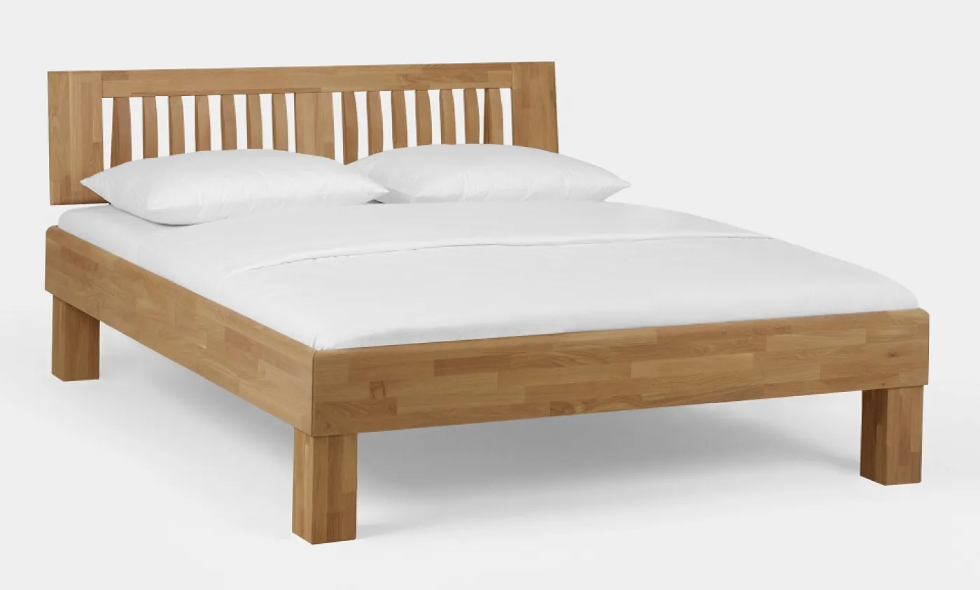 Holzbett massiv Dahlia | Wildeiche Honig geölt | 90x210 | Kopfteil 4