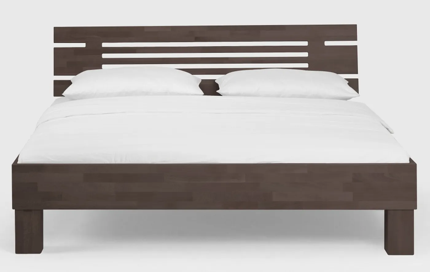 Holzbett massiv Daisy | Buche wenge lackiert | 140x200 | Kopfteil 1