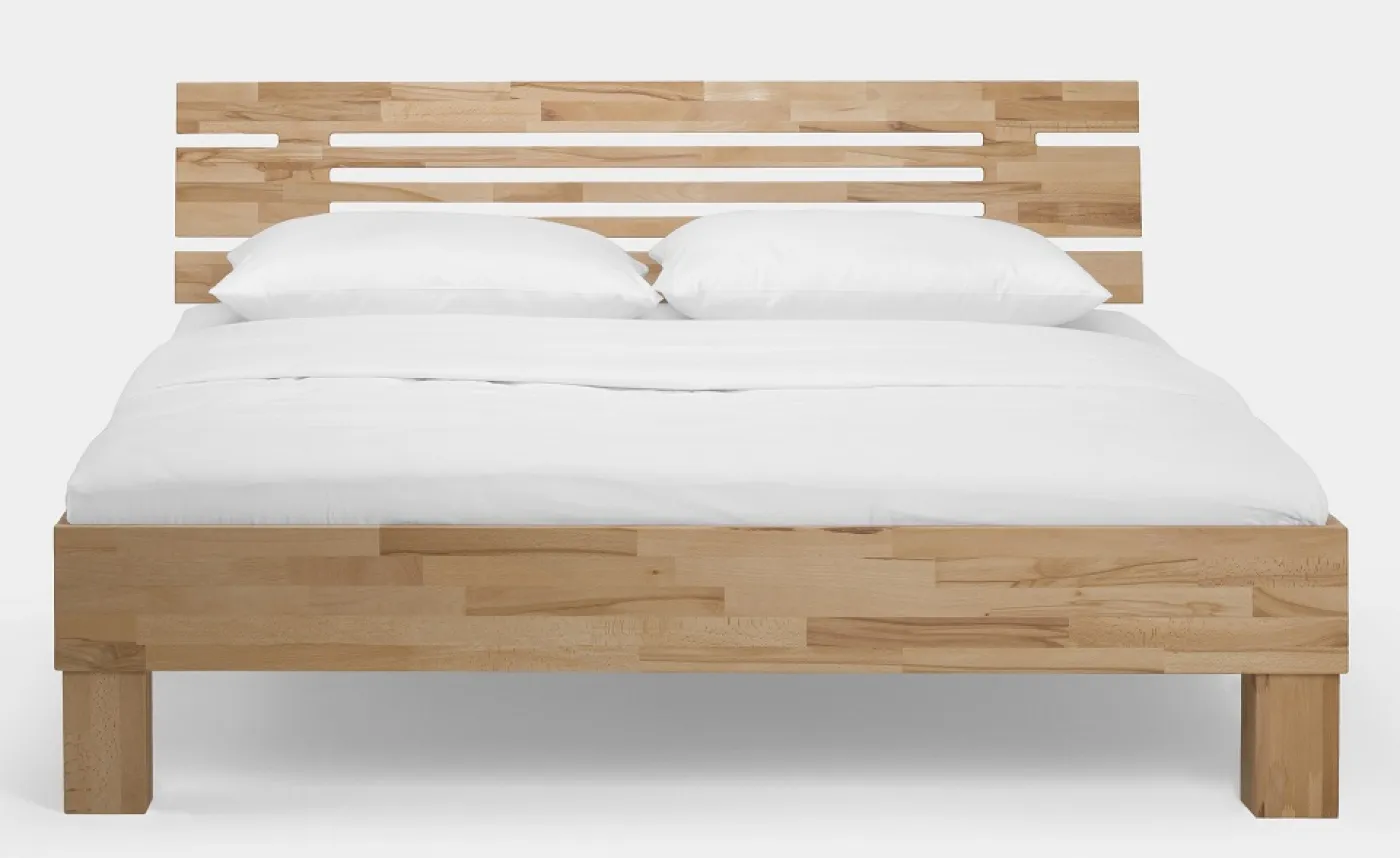 Holzbett massiv Daisy | Kernbuche geölt | 100x210 | Kopfteil 1