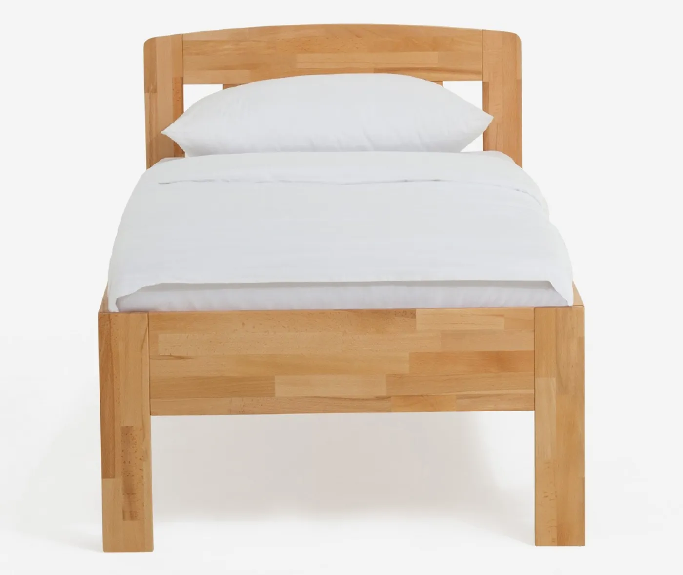Holzbett massiv Jasmine | Buche lackiert | 90x190 | ohne Fußteil