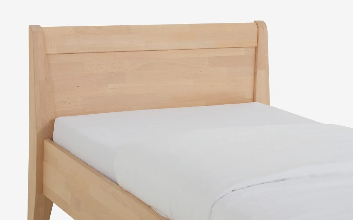 Holzbett massiv Jasmine | Buche natur geölt | 100x220 | mit Fußteil