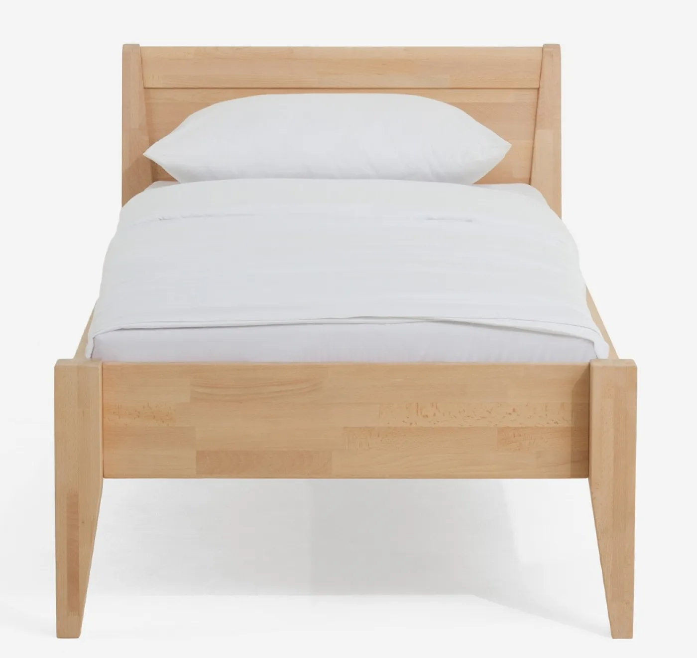 Holzbett massiv Jasmine | Buche natur geölt | 90x220 | ohne Fußteil