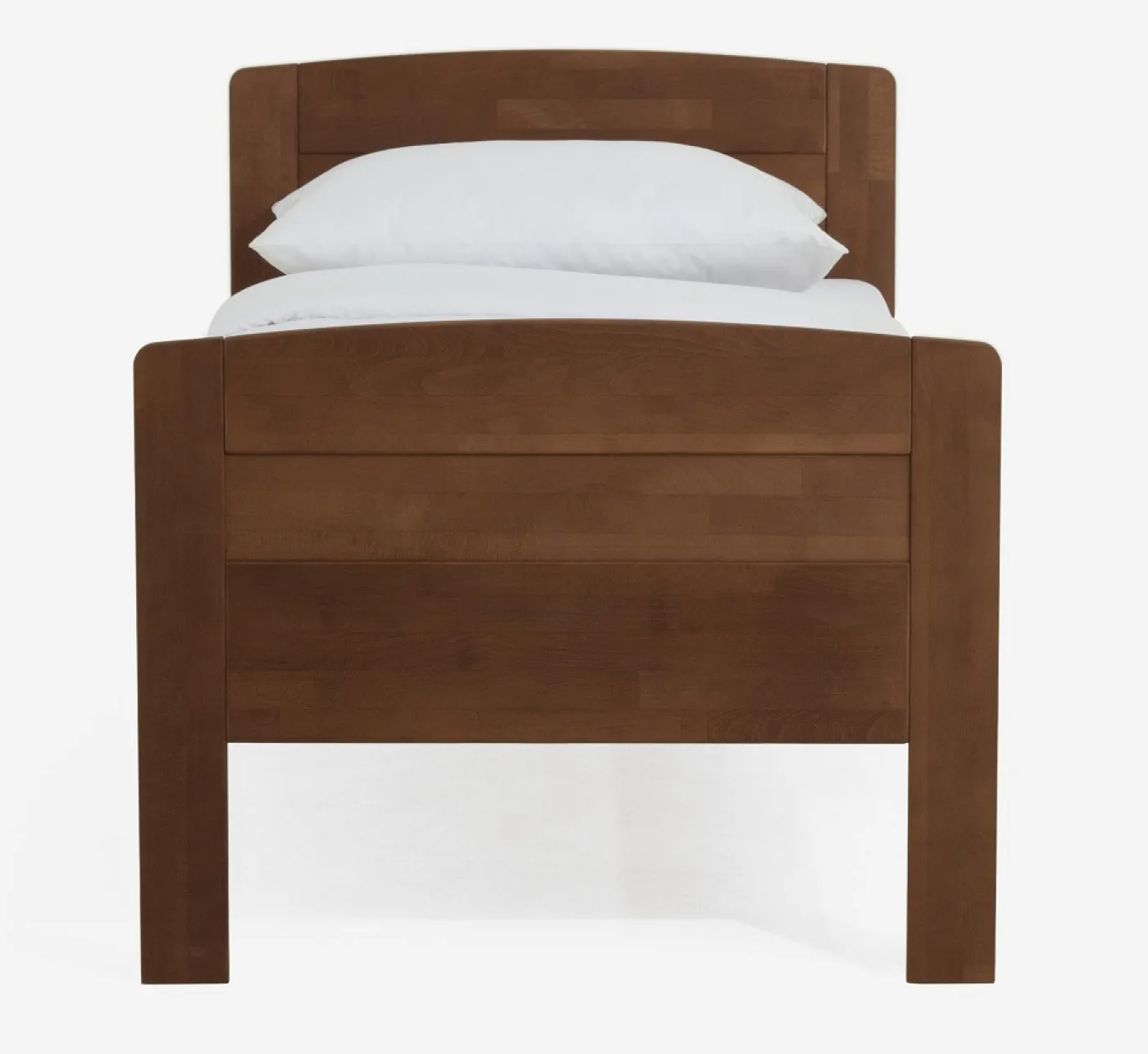 Holzbett massiv Jasmine | Buche walnuss geölt | 100x220 | mit Fußteil