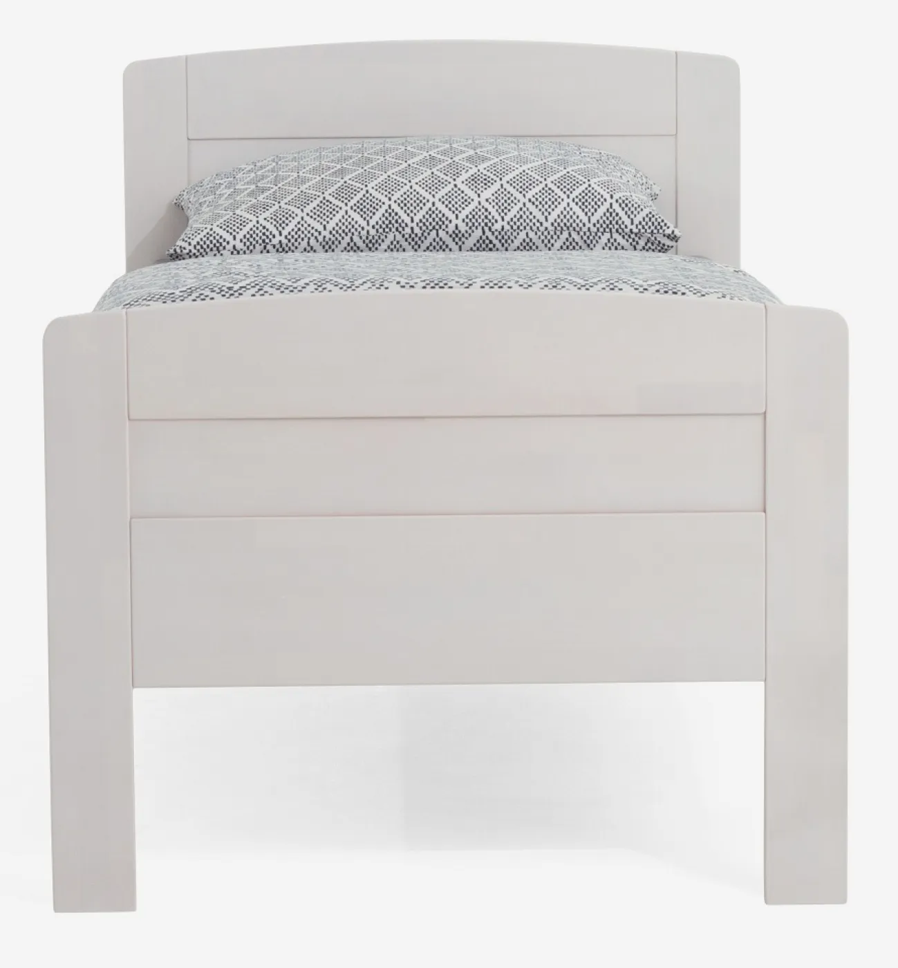 Holzbett massiv Jasmine | Buche weiß lackiert | 120x210 | mit Fußteil