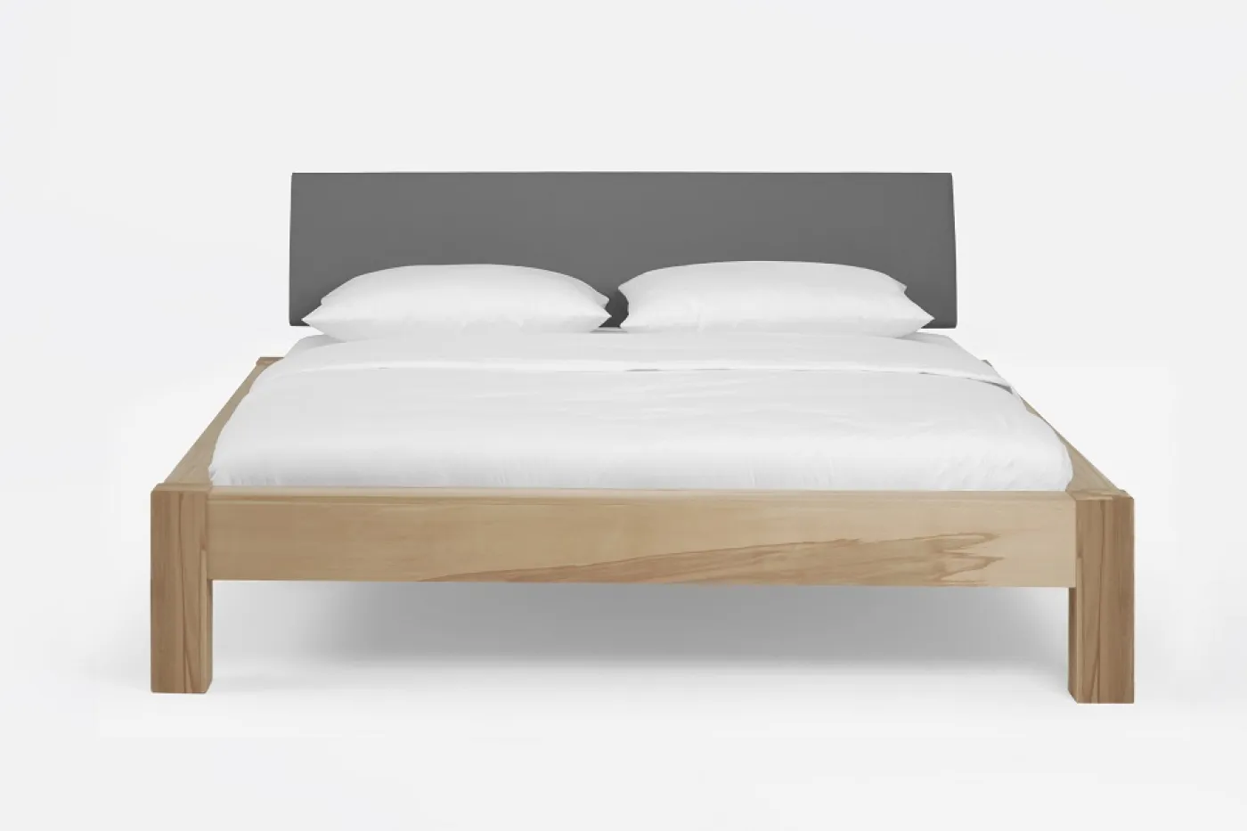 Holzbett massiv Lotus | Kernbuche geölt | 160x200 | Kopfteil 1