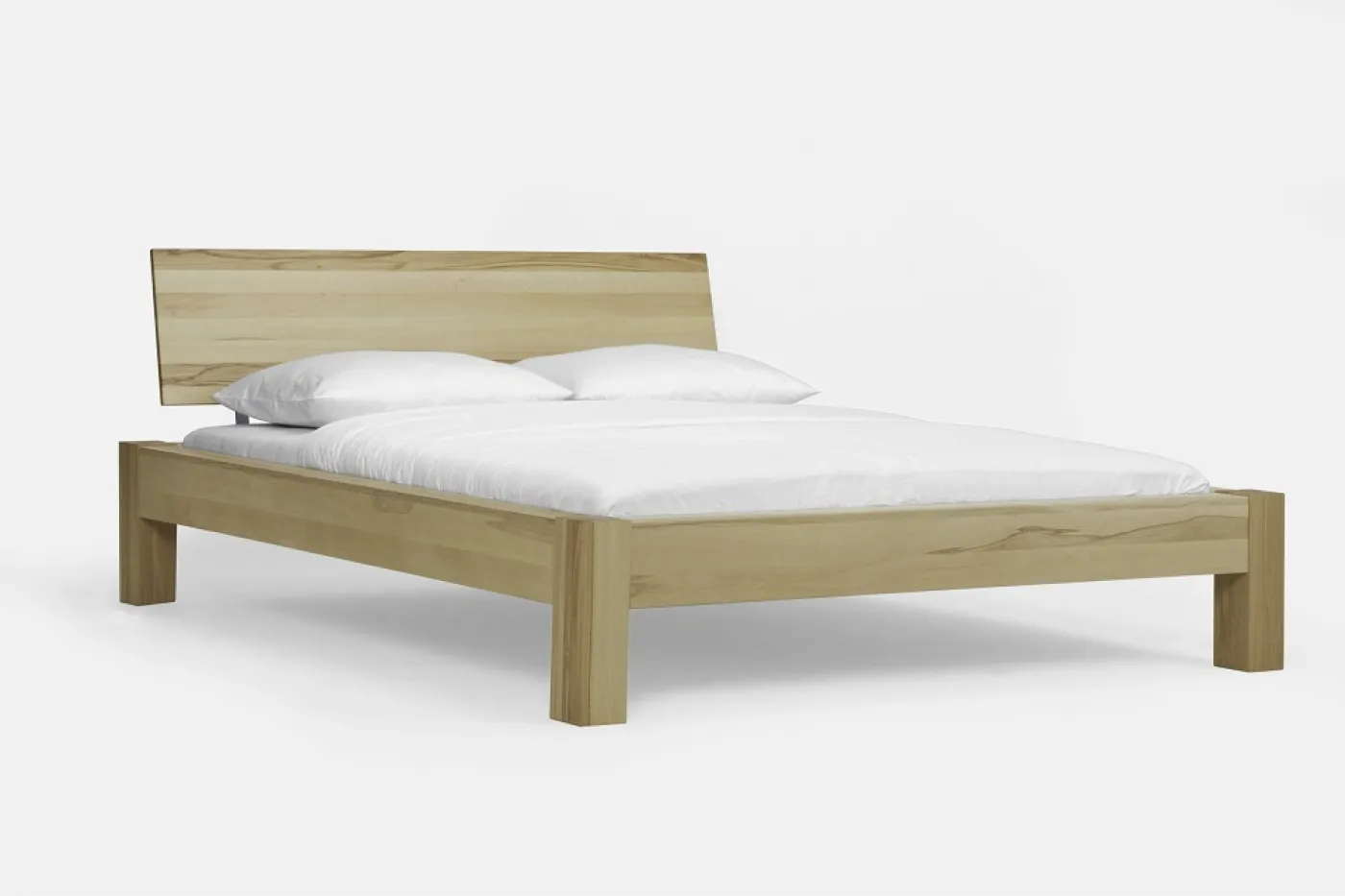 Holzbett massiv Lotus | Kernbuche geölt | verschiedene Größen 160x210 Kopfteil 1